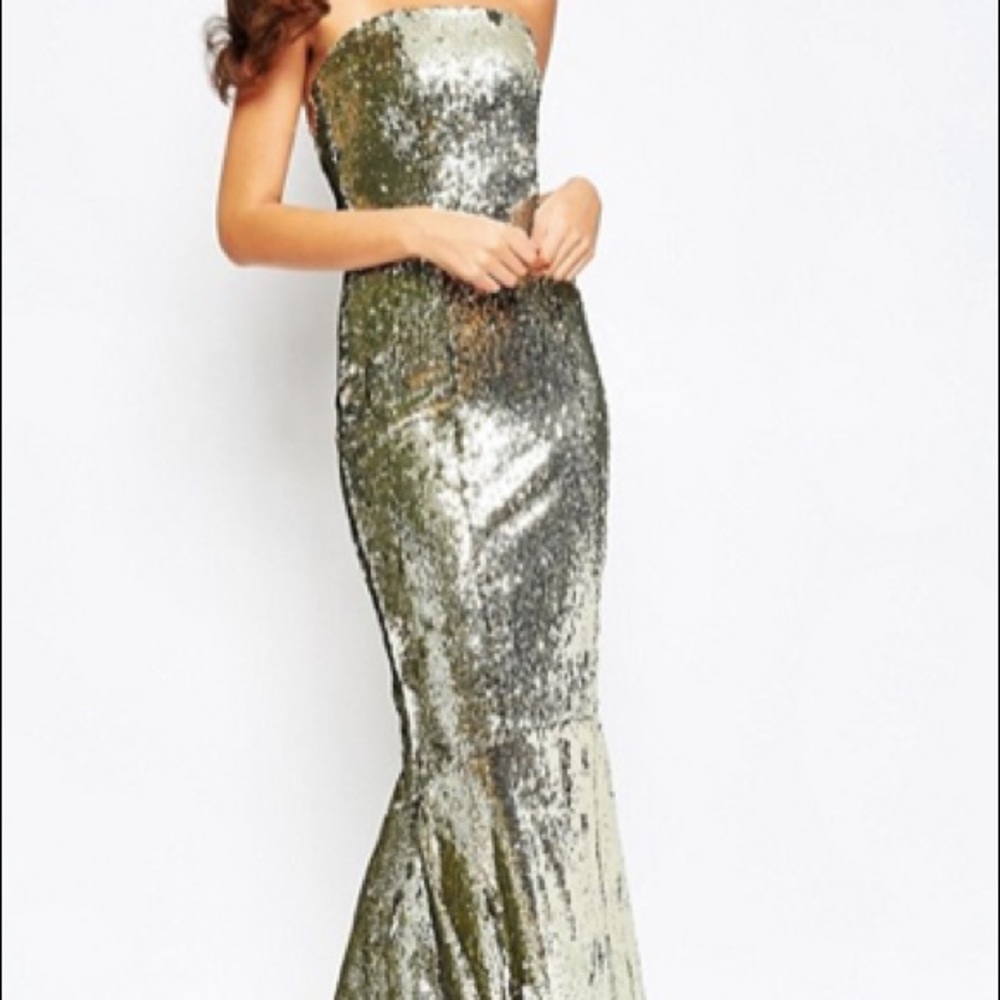 Fishtail sequin dress